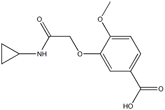 3-[2-(cyclopropylamino)-2-oxoethoxy]-4-methoxybenzoic acid Struktur