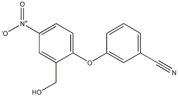 3-[2-(hydroxymethyl)-4-nitrophenoxy]benzonitrile Struktur