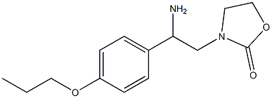 3-[2-amino-2-(4-propoxyphenyl)ethyl]-1,3-oxazolidin-2-one Struktur