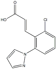 3-[2-chloro-6-(1H-pyrazol-1-yl)phenyl]prop-2-enoic acid Struktur