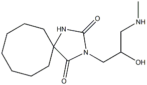 3-[2-hydroxy-3-(methylamino)propyl]-1,3-diazaspiro[4.7]dodecane-2,4-dione Struktur