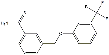 3-[3-(trifluoromethyl)phenoxymethyl]benzene-1-carbothioamide Struktur