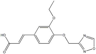 3-[3-ethoxy-4-(1,2,4-oxadiazol-3-ylmethoxy)phenyl]prop-2-enoic acid Struktur