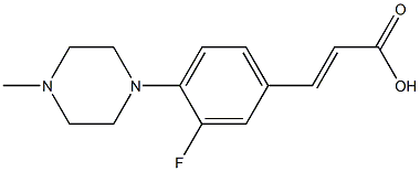 3-[3-fluoro-4-(4-methylpiperazin-1-yl)phenyl]prop-2-enoic acid Struktur