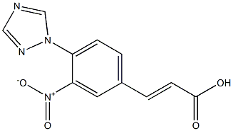 3-[3-nitro-4-(1H-1,2,4-triazol-1-yl)phenyl]prop-2-enoic acid Struktur