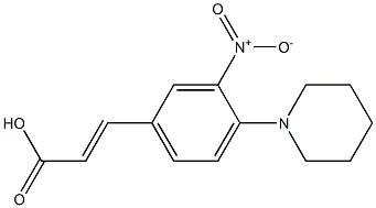 3-[3-nitro-4-(piperidin-1-yl)phenyl]prop-2-enoic acid Struktur