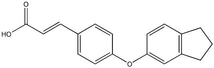 3-[4-(2,3-dihydro-1H-inden-5-yloxy)phenyl]prop-2-enoic acid Struktur