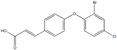 3-[4-(2-bromo-4-chlorophenoxy)phenyl]prop-2-enoic acid Struktur