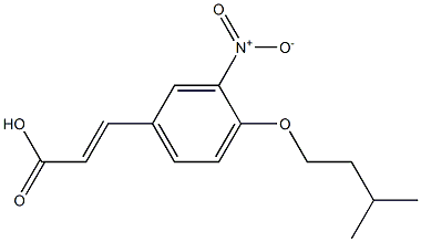 3-[4-(3-methylbutoxy)-3-nitrophenyl]prop-2-enoic acid Struktur