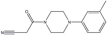 3-[4-(3-methylphenyl)piperazin-1-yl]-3-oxopropanenitrile Struktur