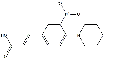 3-[4-(4-methylpiperidin-1-yl)-3-nitrophenyl]prop-2-enoic acid Struktur