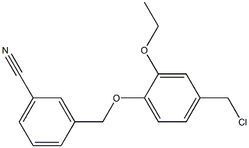 3-[4-(chloromethyl)-2-ethoxyphenoxymethyl]benzonitrile Struktur