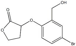 3-[4-bromo-2-(hydroxymethyl)phenoxy]oxolan-2-one Struktur