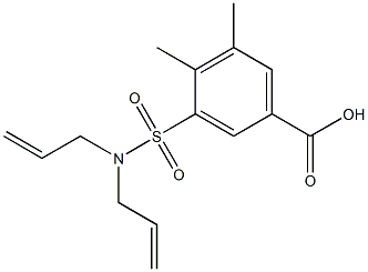 3-[bis(prop-2-en-1-yl)sulfamoyl]-4,5-dimethylbenzoic acid Struktur