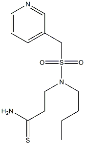 3-[butane-1-(pyridin-3-ylmethyl)sulfonamido]propanethioamide Struktur