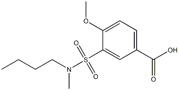 3-[butyl(methyl)sulfamoyl]-4-methoxybenzoic acid Struktur