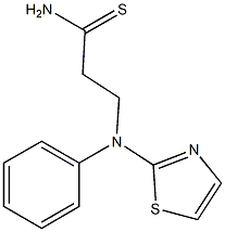 3-[phenyl(1,3-thiazol-2-yl)amino]propanethioamide Struktur