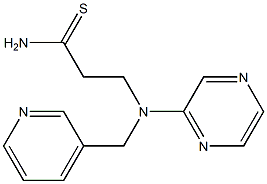 3-[pyrazin-2-yl(pyridin-3-ylmethyl)amino]propanethioamide Struktur