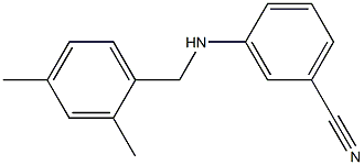 3-{[(2,4-dimethylphenyl)methyl]amino}benzonitrile Struktur