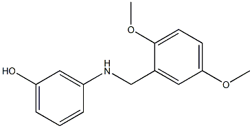 3-{[(2,5-dimethoxyphenyl)methyl]amino}phenol Struktur