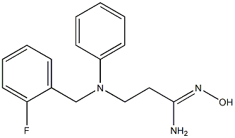 3-{[(2-fluorophenyl)methyl](phenyl)amino}-N'-hydroxypropanimidamide Struktur