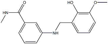 3-{[(2-hydroxy-3-methoxyphenyl)methyl]amino}-N-methylbenzamide Struktur