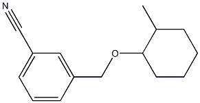 3-{[(2-methylcyclohexyl)oxy]methyl}benzonitrile Struktur