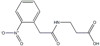 3-{[(2-nitrophenyl)acetyl]amino}propanoic acid Struktur