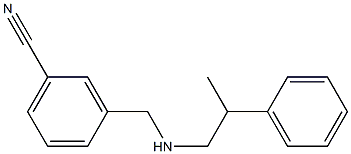 3-{[(2-phenylpropyl)amino]methyl}benzonitrile Struktur