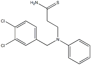 3-{[(3,4-dichlorophenyl)methyl](phenyl)amino}propanethioamide Struktur