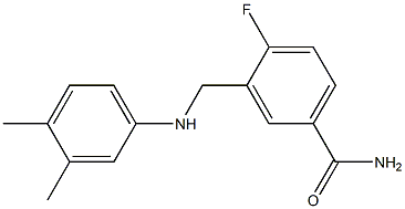 3-{[(3,4-dimethylphenyl)amino]methyl}-4-fluorobenzamide Struktur