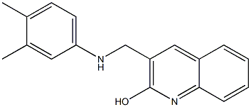 3-{[(3,4-dimethylphenyl)amino]methyl}quinolin-2-ol Struktur