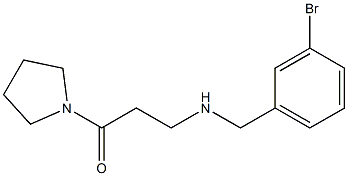 3-{[(3-bromophenyl)methyl]amino}-1-(pyrrolidin-1-yl)propan-1-one Struktur