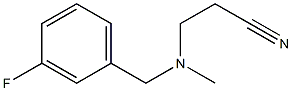 3-{[(3-fluorophenyl)methyl](methyl)amino}propanenitrile Struktur