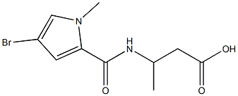 3-{[(4-bromo-1-methyl-1H-pyrrol-2-yl)carbonyl]amino}butanoic acid Struktur