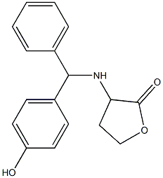 3-{[(4-hydroxyphenyl)(phenyl)methyl]amino}oxolan-2-one Struktur