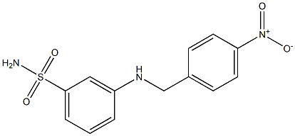 3-{[(4-nitrophenyl)methyl]amino}benzene-1-sulfonamide Struktur