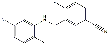 3-{[(5-chloro-2-methylphenyl)amino]methyl}-4-fluorobenzonitrile Struktur