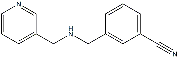 3-{[(pyridin-3-ylmethyl)amino]methyl}benzonitrile Struktur