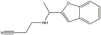 3-{[1-(1-benzofuran-2-yl)ethyl]amino}propanenitrile Struktur