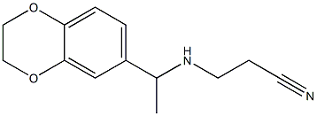 3-{[1-(2,3-dihydro-1,4-benzodioxin-6-yl)ethyl]amino}propanenitrile Struktur