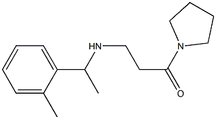 3-{[1-(2-methylphenyl)ethyl]amino}-1-(pyrrolidin-1-yl)propan-1-one Struktur