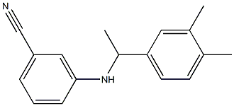 3-{[1-(3,4-dimethylphenyl)ethyl]amino}benzonitrile Struktur