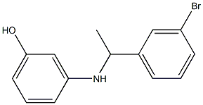 3-{[1-(3-bromophenyl)ethyl]amino}phenol Struktur