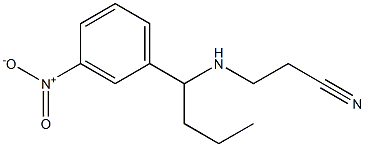 3-{[1-(3-nitrophenyl)butyl]amino}propanenitrile Struktur