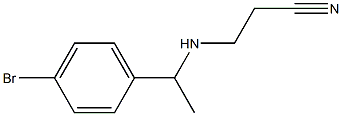 3-{[1-(4-bromophenyl)ethyl]amino}propanenitrile Struktur