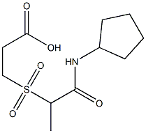 3-{[1-(cyclopentylcarbamoyl)ethane]sulfonyl}propanoic acid Struktur