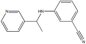 3-{[1-(pyridin-3-yl)ethyl]amino}benzonitrile Struktur