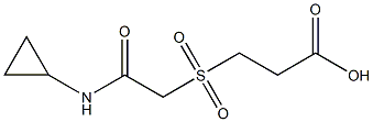 3-{[2-(cyclopropylamino)-2-oxoethyl]sulfonyl}propanoic acid Struktur