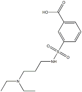 3-{[3-(diethylamino)propyl]sulfamoyl}benzoic acid Struktur